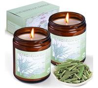 Candele citronella per esterno Set da 2 - LCDGTJ 100% Cera di Soia Naturale di Citronella e Lemongrass Profumate - Ideali per Giardino, Campeggio, Patio, Balcone, Barbecue e Interni -Durata di 120 Ore