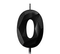 Candele Compleanno 0-9 Candela Numero 0 Decorazioni Torta Compleanno Candeline Compleanno Nere Candele per Feste Candelina Bambini