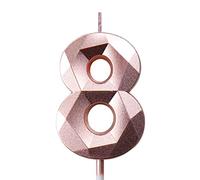 Candele Compleanno 0-9 Candela Numero 8 Decorazioni Torta Compleanno Candeline Compleanno Oro Rosa Candele per Feste Candelina 8 anni Bambina