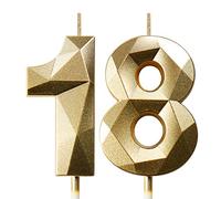 Candele Compleanno Candela Numero 18 Decorazioni Torta Compleanno Candeline Compleanno Oro Candele per Feste Candelina 18 anni