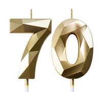 Candele Compleanno Candela Numero 70 Decorazioni Torta Compleanno Candeline Compleanno Oro Candele per Feste Candelina 70 anni Donna Uomo