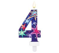 Candele con Numeri di Compleanno, Decorazione per Feste Interne Candela Decorativa con Numeri Decorazioni per Feste a Tema Sentimenti per Forniture per Decorazioni per Feste (Numero 4)