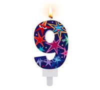 Candele con Numeri di Compleanno, Decorazione per Feste Interne Candela Decorativa con Numeri Decorazioni per Feste a Tema Sentimenti per Forniture per Decorazioni per Feste (Numero 9)