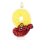 Candele con Numeri Rosse e Gialle, Candeline con Numeri di Compleanno Decorazione per Topper Torta Feste di Compleanno Celebrazioni Forniture per Anniversari Matrimonio (9)