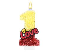 Candele con Numeri Rosse e Gialle, Candeline con Numeri di Compleanno Decorazione per Topper Torta Feste di Compleanno Celebrazioni Forniture per Anniversari Matrimonio (1)