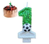 Candele con numero torta, candele a forma di pallone da calcio, candele per torte di compleanno, candele di compleanno per torte, candele glitterate per torte di compleanno, decorazioni creative per