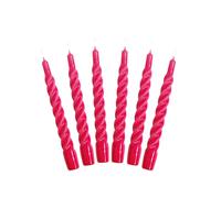 Candele con un Twist®, Fatte in Italia, 25 Colori Disponibili, Candele da Cena, Candele Rigate a Bruciare Lungo 5 Ore, Candele Affusolate, Laccate, Set Regalo di Candele Non Profumate, 6 pz. 2,2 x 21