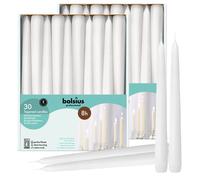 Candele coniche bianche BOLSIUS da 60 pezzi - 10 pollici - Qualit europea premium - Durata di combustione di 8 ore - Senza profumo, antigoccia e