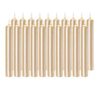 Candele coniche BRUBAKER Mini 20 pezzi - Oro pallido - Candele senza profumo da 3 pollici per rituali, incantesimi, stregoneria, decorazioni per