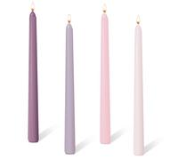 Candele coniche da 25,4 cm, set di 4 candele coniche viola gradiente, candele lunghe non profumate antigoccia per cena, bastoncini di candela per tavolo, matrimonio, Natale, Halloween, decorazione