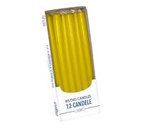 Candele Coniche, Mostarda, Diametro 2.2 cm, Altezza 30 cm, 12 pezzi