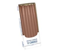 Candele Coniche, Tortora, Diametro 2.2 cm, Altezza 30 cm, 12 pezzi