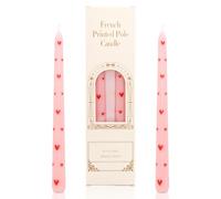 Candele da cena, 25,4 cm, con stampe affusolate, decorazione per feste, antigoccia, lunghe, non profumate, per candele, tavolo, cena, San Valentino, casa, pomeriggio, decorazione per tè, 2 pezzi