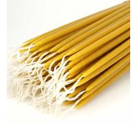 Candele da chiesa coniche in pura cera d'api 100% profumo ortodosso miele nat...