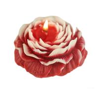 Candele decorative a forma di peonia, realizzate a mano per una bella esperienza profumata nel tuo spazio abitativo (rosso)