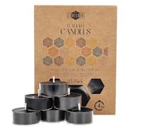 Candele Decorative in Cera d'Api - Candele Naturali, Piccole Rotonde con Stoppini in Cotone - Durata: 4 Ore - Set di 24 Pezzi Cera D'api Naturale - Porta Candela in Plastica Riciclata - Danilovo