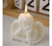Candele di angelo, profumate alla soia, candele decorative a forma di angelo bianco, per decorazione della casa, camera da letto, bagno, matrimonio o regalo