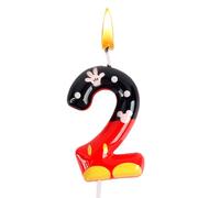 Candele di Compleann Micke, Candela Numero 2 Micke, Candela per Torta, 3D Tema Candele, Compleanno Decorazioni, Cake Topper, Articoli per Feste, Baby Shower, Festa di Nozze, Anniversario