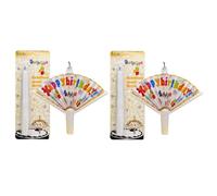 Candele di Compleanno a Formas di Ventaglio, 2 Confezioni di Candele per Torta a Sorpresas, Candele Scintillanti Pop-up, Divertenti Decorazioni per Torte, Candele Magiche a Distribuzione Automatica