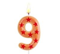 Candele di Compleanno a Tema Anime, Candele con Numeri Candele di Compleanno a Tema Cartone Animato Stella Rossa Candele di Compleanno a Tema Anime (Numero 9)
