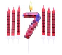Candele Di Compleanno,Candela Numero 7 Con 6 Pezzi Candele Lunghe Da Candele Di Compleanno Per Torta Per Ragazze Ragazzi Decorazioni Per Feste Di Compleanno