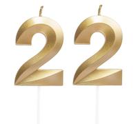 Candele di compleanno con numeri 22, candele di compleanno, decorazione per torte 3D, decorazione per torte di compleanno, feste, matrimoni, feste aziendali, anniversari, decorazione per torte di