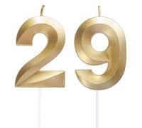 Candele di compleanno con numeri 29/92, oro compleanno, candele numeriche, decorazione per torte 3D, decorazione per feste di compleanno, matrimoni, feste aziendali, anniversari, compleanno