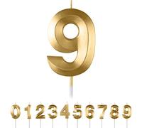 Candele di compleanno con numeri 9, candele di compleanno, 3D, a forma di diamante, numero 0, 1, 2, 3, 4, 5, 6, 7, 8, 9, decorazione per torte, matrimoni, compleanni, anniversari