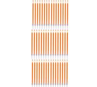 Candele di compleanno con rocchetti, 12 x 0,5 cm, sottili per torte e cupcake, con supporto per decorazione di torte di compleanno, matrimonio, festa, (48 candele, Arancione)