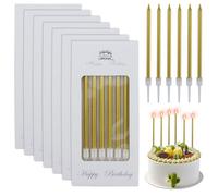 Candele di compleanno dorate per torte, candele per feste e matrimoni, lauree e bambini