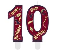 Candele di Compleanno Numero 10,Magic Wizard Candela di Compleanno Candele,Candele di Compleanno per Torta,Decorazione Wizard School Compleanno per Ragazzi e Ragazze