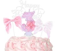 Candele di compleanno Numero 3, 3D Rosa Candela Numero 3, Farfalla Decorazione Torta Compleanno, Topper Happy Birthday, Candele Torta Topper Decoration per Festa Matrimonio Sconto Laurea