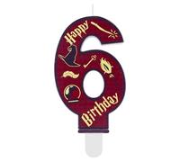 Candele di Compleanno Numero 6,Magic Wizard Candela di Compleanno Candele,Candele di Compleanno per Torta,Decorazione Wizard School Compleanno per Ragazzi e Ragazze