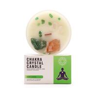 Candele di cristallo di Chakra - Cera di soia - 10 x 6 cm - 23 ore di combustione (chakra del cuore)