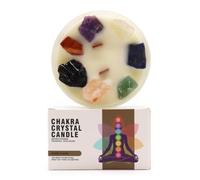 Candele di cristallo di Chakra - Cera di soia - 10 x 6 cm - 23 ore di combustione (sette chakra)