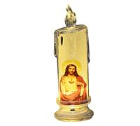 Candele di fagioli senza fiamma, candele devozionali a LED senza fiamma - Candela di devozione a LED, candele di fagiolo devozionali, candele religiose a LED, candele festive senza fiamma per la casa