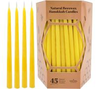 Candele di Hanukkah in cera d'api naturale Deluxe, decorazioni affusolate fatte a mano, candele Chanukkah Menorah per tutte le 8 notti di Chanukah