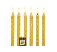 Candele di Miele 100% Cera d'Api Naturale Spagnola - Aromaterapia Rilassante - 6 candele - Decorazione - EcoFriendly - Senza Tossine - Origine Spagna - Rituale Magico Buona Fortuna 11/22