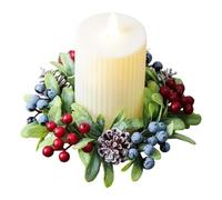 Candele di Natale Corone | Decorazione di Festa di Fine Anno - Anelli di Candele Di Natale per Pilastri | per Cucina Porta D Armadio Stile Campagna Cena Ufficio Camino Festa Matrimonio