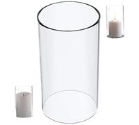 Candele di vetro, manica dei titolari di uragani, 3, 4x5, 9 portacandele in vetro trasparente, tonalità cilindri aperta, supporto per l'uragano per feste