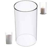 Candele di vetro, manica dei titolari di uragani, 3, 4x5, 9 portacandele in vetro trasparente, tonalità cilindri aperta, supporto per l'uragano per cucina domestica