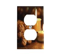 Candele e omini di pan di zenzero piastra interruttore durevole in acciaio inossidabile coperture elettriche infrangibili bordo moderno duplex piatti da parete decorativi per camera da letto cucina