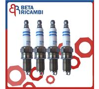 Candele Fiat Panda 500 1.2 Gas Grande Punto EVO 1.4 Alfa Mito Kit 4 Pezzi