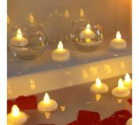 Candele Galleggianti A LED, 12 Pezzi Flickering Flameless Candele A LED, Candele Senza Fiamma Impermeabili Galleggianti A Pile, LED Candele Galleggianti Impermeabile Per Piscina, Matrimoni, Feste