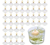 Candele galleggianti bianche, 45 pezzi, non profumate, per piscina, vasca da bagno, spa, matrimonio, LED, per decorazioni, San Valentino, Natale, feste
