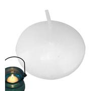 Candele galleggianti bianche - Set di candele decorative in cera non profumate, piccole candele rotonde galleggianti, decorazione centrotavola a lunga combustione, romantiche candele da piscina per