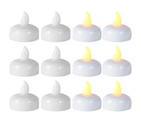 Candele Galleggianti LED - Candele Galleggianti A Batterie | Impermeabile Lampeggiante Gallar Fiamme Votive Bulk | Luci Della Batteria 12 Pacchetti Per Vasi, Bagno, Decorazione Della