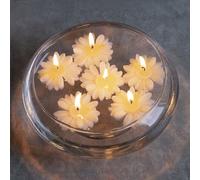 Candele galleggianti sull'acqua, candele profumate alla camomilla, regali di compleanno, decorazione per la casa, ornamenti aromatici, souvenir fatti a mano, fragranti, profumate, bianche, gialle, ros