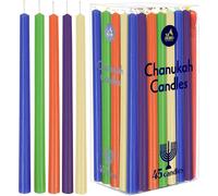 Candele Iachidiche Kosher 45 Lunghe Per Chanukah Mix Di Colori 8 Giorni