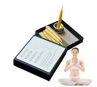 Candele in cera d'per la casa,Candele in cera d',Set di candele Mindful Moments | Candele affusolate antigoccia per il relax con supporto Set di candele per meditazione consapevole per lo stress delle